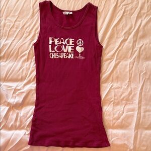 District Threads Ladies Tank Top - Rich Red